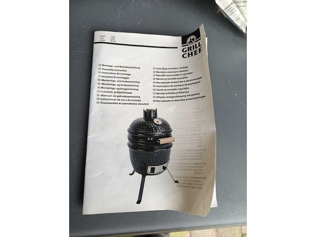 Mini kamado grill chef, zwart - afbeelding 9 van  9