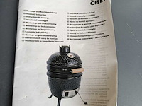 Mini kamado grill chef, zwart - afbeelding 9 van  9