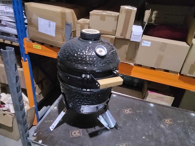 Mini kamado houtskool bbq met standaard - afbeelding 1 van  8