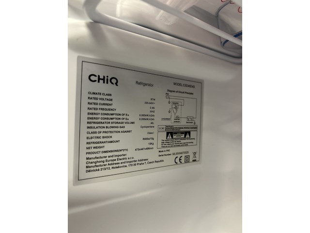 Mini koelkast, minibar 46 liter chiq, csd46d4d - afbeelding 4 van  4
