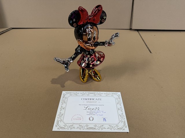 Mini mouse, lior24, roze / zwart / goud / rood en zilver - afbeelding 4 van  4