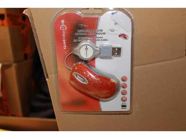 Mini muis in blister rood 1x - afbeelding 2 van  3