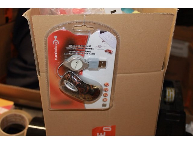 Mini muis in blister zwart1x - afbeelding 2 van  3