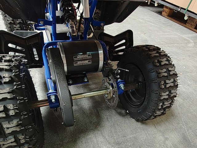 Mini quad electrisch 800 watt blauw - afbeelding 4 van  12