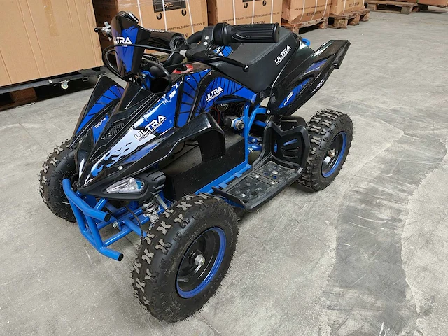 Mini quad electrisch 800 watt blauw - afbeelding 1 van  12