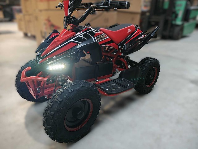 Mini quad electrisch 800 watt rood - afbeelding 1 van  22