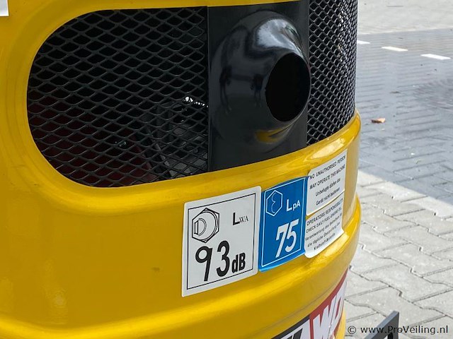 Mini rupsgraafmachine stahlworks hl319 geel - afbeelding 5 van  12