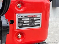 Mini rupsgraafmachine stahlworks hl320 rood - afbeelding 10 van  15