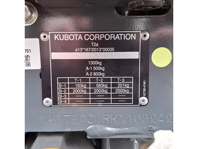 Mini trekker met beugel, kubota, b1-181 | 18 pk | 3 cilinder, 2022 - afbeelding 28 van  42