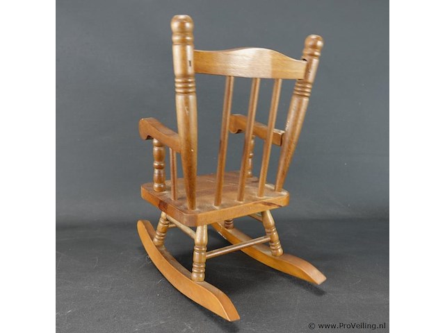 Miniatuur houten schommelstoel - afbeelding 4 van  5
