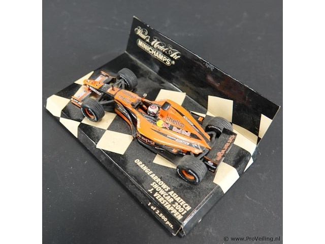 Minichamps schaalmodel (schaal 1:43) orange arrows asiatech a22 formule 1-auto uit 2001, bestuurd door jos verstappen. - afbeelding 3 van  5