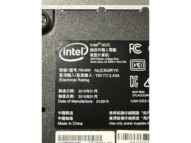 Minicomputer, intel nuc, nuc5i3ryk - afbeelding 2 van  2