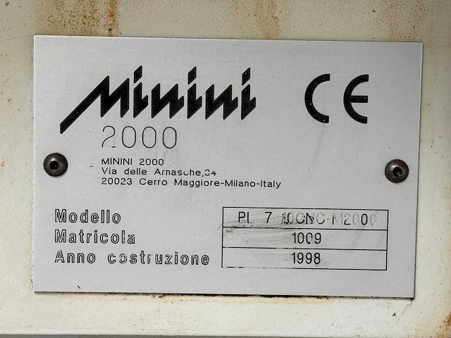 Minini - 1998 - pl7/1000 - vlakslijpmachine - afbeelding 3 van  11