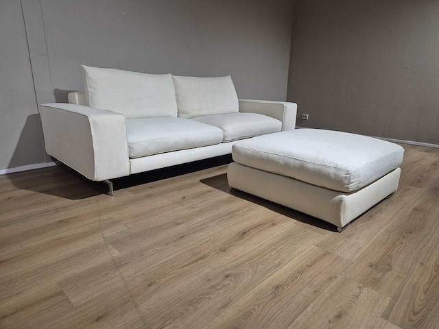 Minotti - sherman - 3 zits bank + hocker - afbeelding 5 van  11