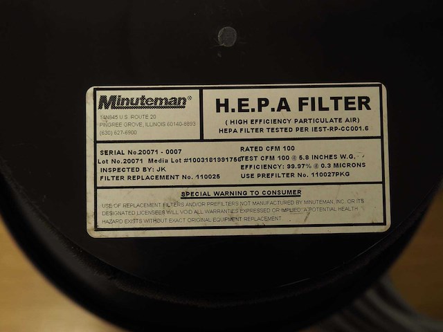 Minuteman - c82904-07 - hepa stofzuiger - afbeelding 7 van  8