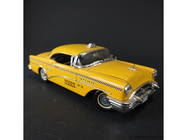 Mira 1/18 yellow cab buick century taxi uit 1955. - afbeelding 4 van  7