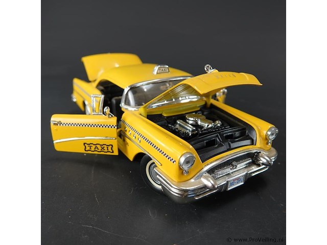 Mira 1/18 yellow cab buick century taxi uit 1955. - afbeelding 5 van  7