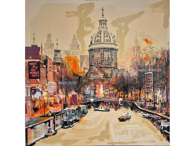 Mischa - acryl/mixed media op doek - 100x 100 - afbeelding 1 van  4