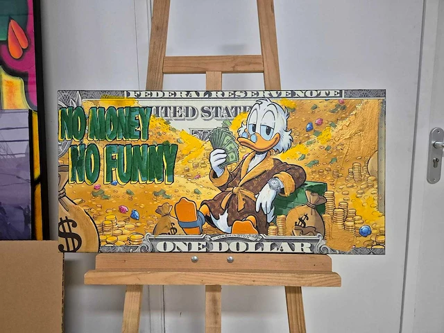Mischa - acryl/mixed media op doek - 40 x 80 - afbeelding 2 van  4