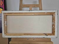 Mischa - acryl/mixed media op doek - 40 x 80 - afbeelding 4 van  4