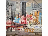 Mischa - acryl/mixed media op doek - 50 x 50