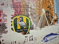 Mischa - acryl/mixed media op doek - 50 x 50 - afbeelding 2 van  3