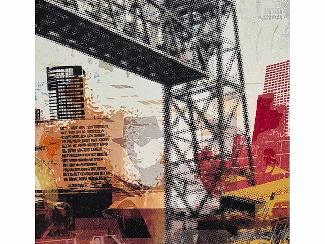 Mischa - acryl/mixed media op doek - 60 x 60 - afbeelding 2 van  4