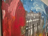 Mischa - acryl/mixed media op doek - 60 x 60 - afbeelding 3 van  4