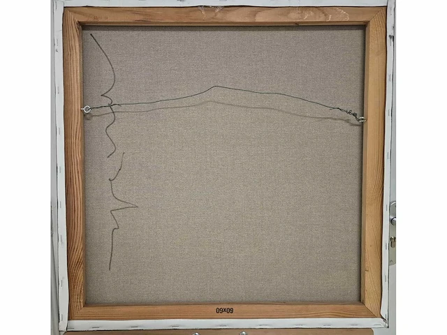 Mischa - acryl/mixed media op doek - 60 x 60 - afbeelding 4 van  4