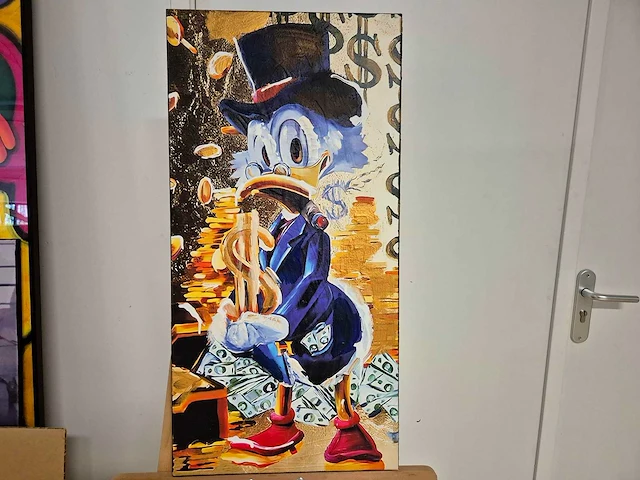 Mischa - acryl/mixed media op doek - 80 x 40 - afbeelding 2 van  4