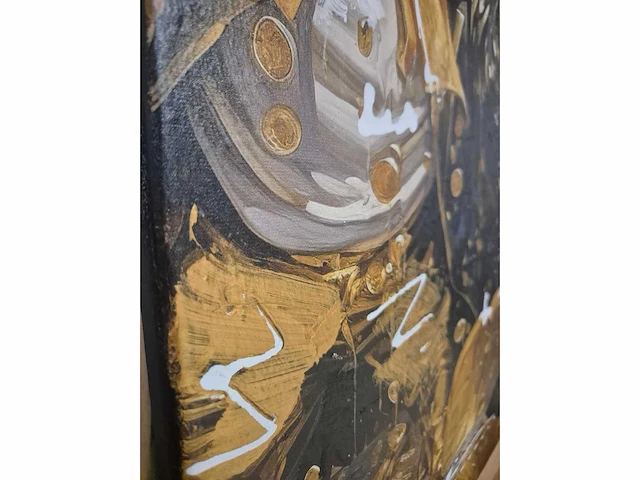Mischa - acryl/mixed media op doek - 80 x 40 - afbeelding 3 van  4