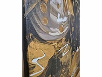 Mischa - acryl/mixed media op doek - 80 x 40 - afbeelding 3 van  4