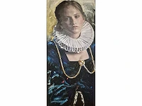 Mischa - acryl/mixed media op paneel - 206 x 96