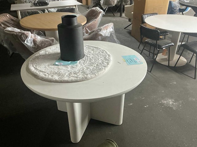 Miso- wit eetkamertafel 120cm rond - afbeelding 1 van  3