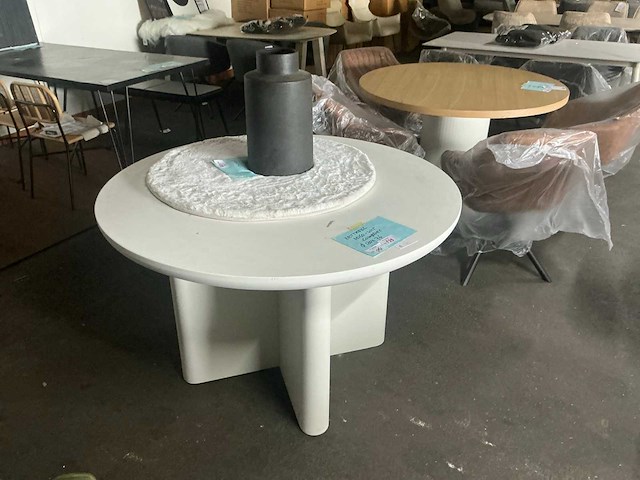Miso- wit eetkamertafel 120cm rond - afbeelding 2 van  3