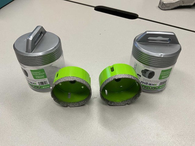 Mitax 76mm + 80mm diamant tegelboor (2x) - afbeelding 1 van  3