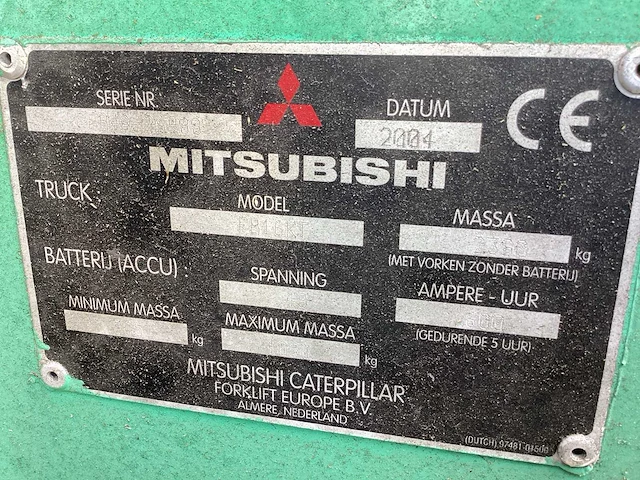 Mitsubishi - 2004 - fb16k - vorkheftruck - afbeelding 5 van  36
