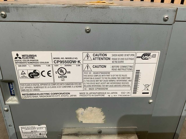 Mitsubishi - cp9550dw-k - fotoprinter - afbeelding 4 van  4