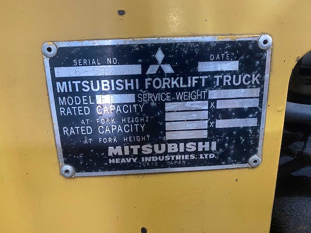 Mitsubishi - fd 15 k - vorkheftruck - afbeelding 3 van  12