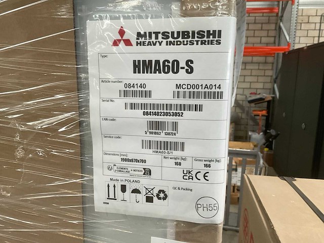 Mitsubishi - hma60-s - warmtepomp 6kw - afbeelding 3 van  7
