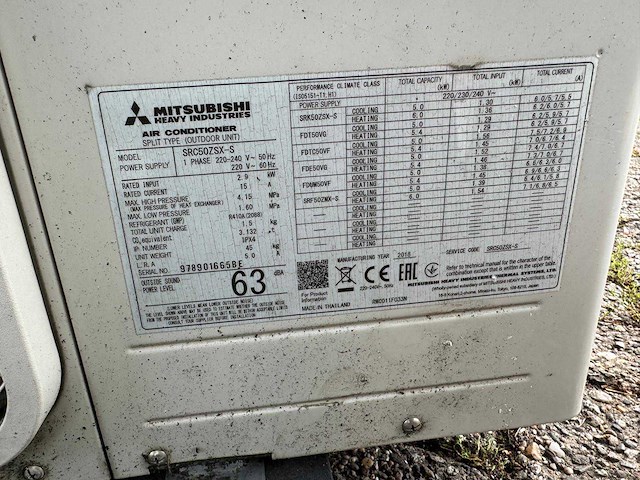 Mitsubishi airco binnen+ buiten unit (2x) - afbeelding 11 van  17