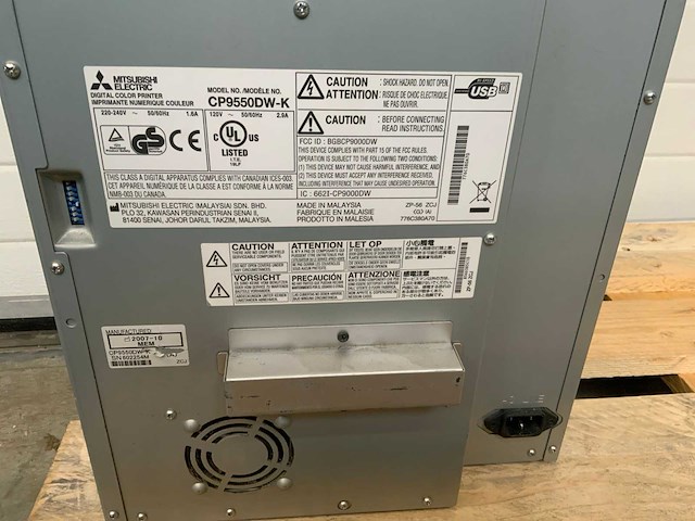 Mitsubishi cp9550dw-k fotoprinters - afbeelding 4 van  4
