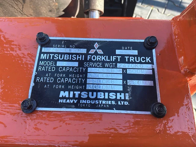 Mitsubishi eg15 vorkheftruck - afbeelding 13 van  13