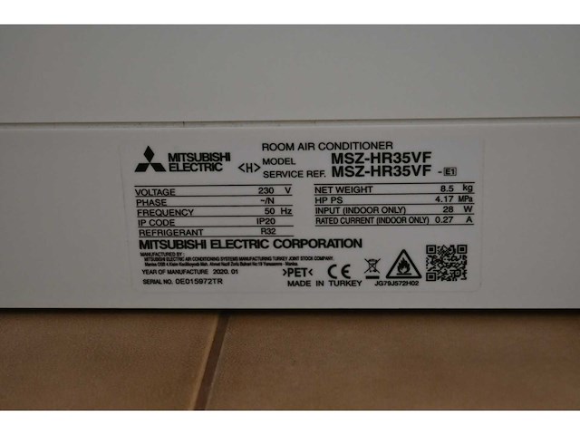 Mitsubishi electric msz-hr35vf warmte/koud airconditioning - afbeelding 2 van  4