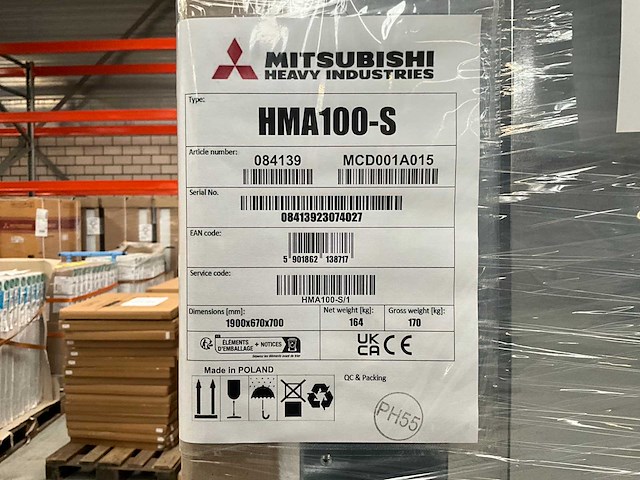 Mitsubishi hma 100-s warmtepomp lucht/water 7,3 kw (5x) - afbeelding 5 van  6