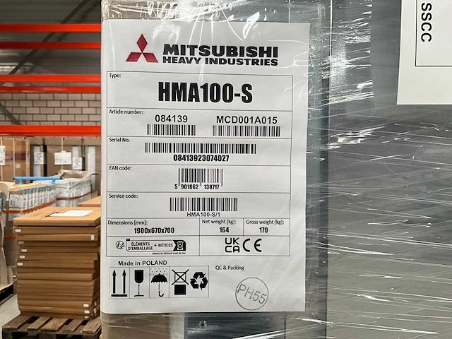 Mitsubishi hma100-s warmtepomp lucht/water 7,3 kw (3x) - afbeelding 4 van  4