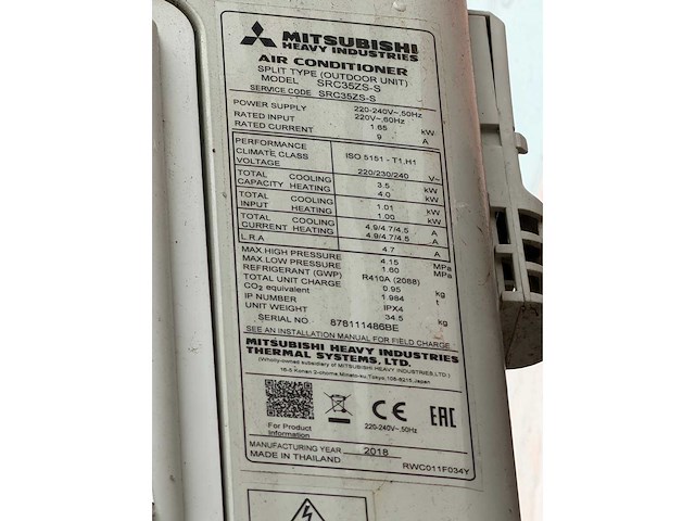 Mitsubishi split airconditioning - afbeelding 4 van  4
