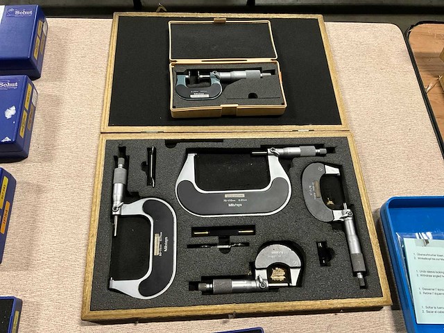 Mitutoyo 0,001 buitenmaat micrometerset - afbeelding 1 van  7