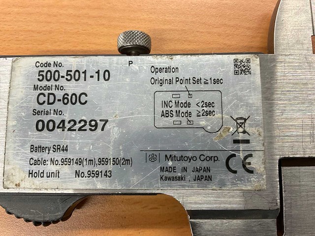 Mitutoyo cd-60c digitale schuifmaat - afbeelding 4 van  4