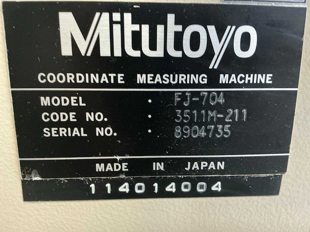 Mitutoyo fj-704 3d-meetmachine - afbeelding 3 van  8